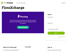 Tablet Screenshot of floraxchange.com
